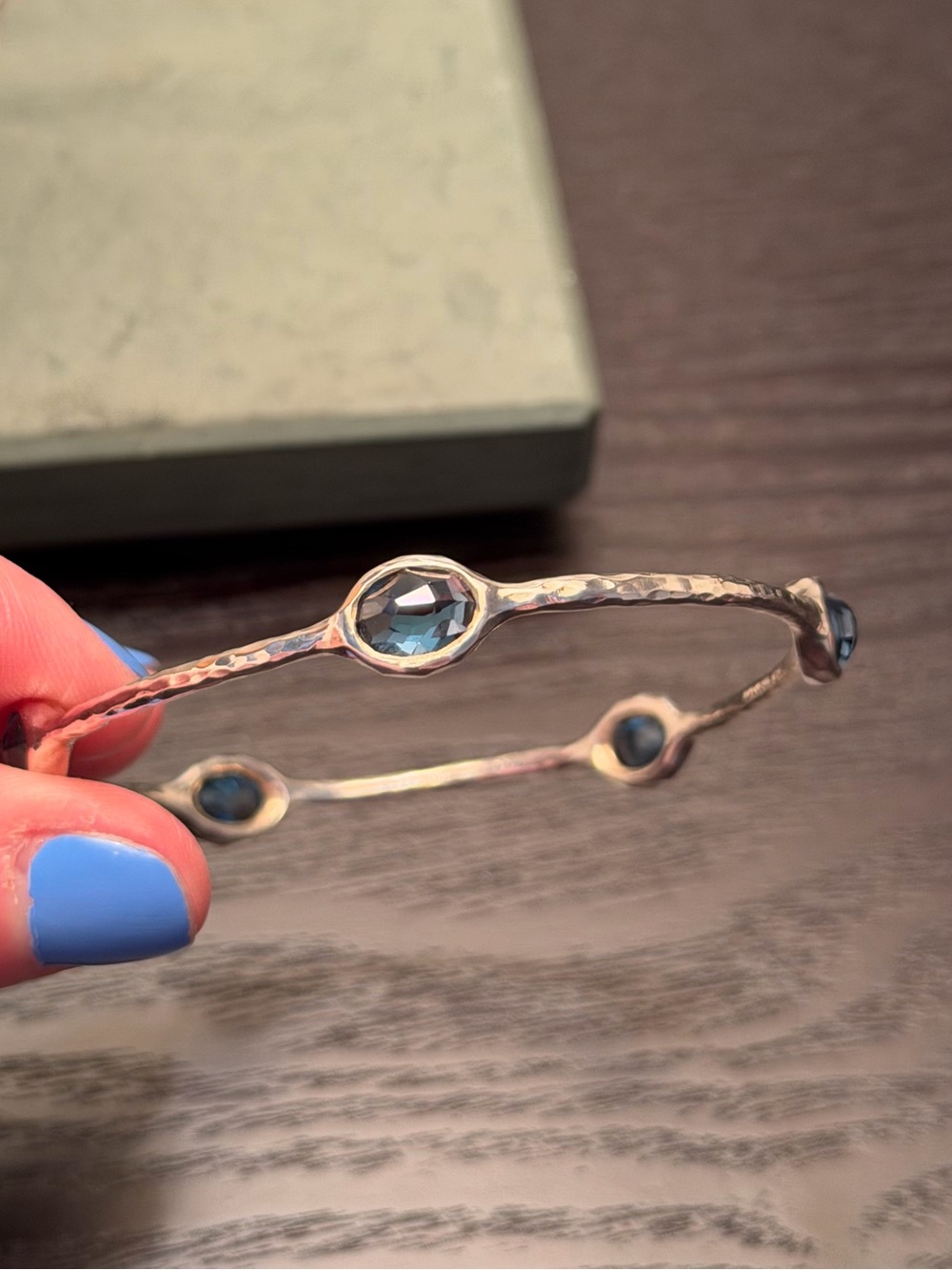 Ippolita 5 stone sterling silver bangle